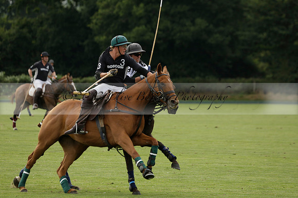 Beau Design v Boscom in an August Rother Cup 4 goal polo match at Cowdray Park Polo Club on Wednesday 07 August 2013