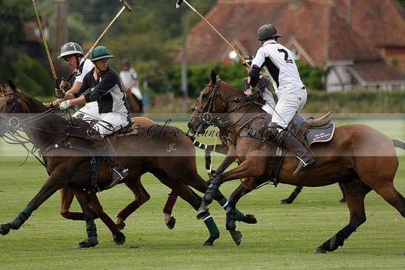 Beau Design v Boscom in an August Rother Cup 4 goal polo match at Cowdray Park Polo Club on Wednesday 07 August 2013
