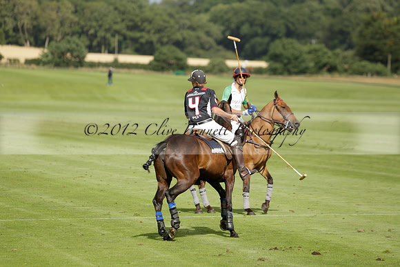 Jaeger Le Coultre (black)  v Wairakei Pastoral (white) in a Jaeger Le Coultre Holden White Cup polo match played on 29 July 2013 at Cowdray Park Polo Club on Brooksfieldwww.polopictures.co.uk