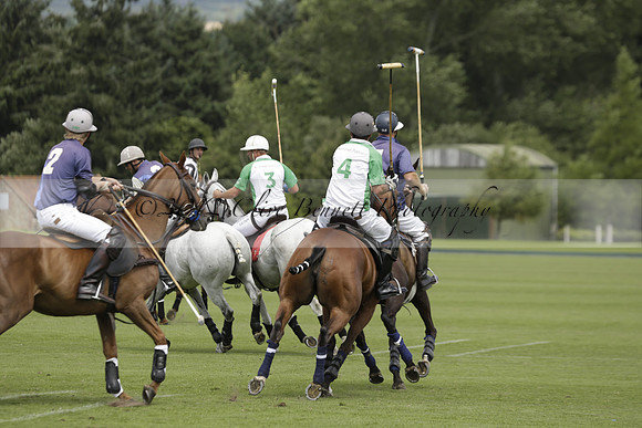 Burningfold (blue) v Wairakei Pastoral (green) in the Ruins Cup Final on Sunday 04 August 2013.