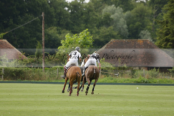 Beau Design v Boscom in an August Rother Cup 4 goal polo match at Cowdray Park Polo Club on Wednesday 07 August 2013