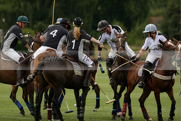 Beau Design v Boscom in an August Rother Cup 4 goal polo match at Cowdray Park Polo Club on Wednesday 07 August 2013