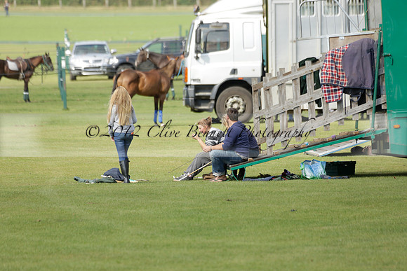 La Tremenda (mauve) v Maiz Dulce (green) in the Brecknock Cup  final polo match. Played at Cowdray Park Polo Club on Sunday 25 August 2013 on Ambersham 1. www.polopictures.co.uk