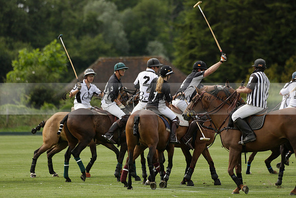 Beau Design v Boscom in an August Rother Cup 4 goal polo match at Cowdray Park Polo Club on Wednesday 07 August 2013