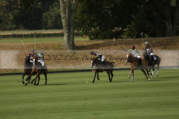 Jaeger Le Coultre (black)  v Wairakei Pastoral (white) in a Jaeger Le Coultre Holden White Cup polo match played on 29 July 2013 at Cowdray Park Polo Club on Brooksfieldwww.polopictures.co.uk