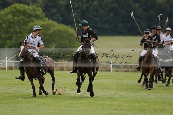 Beau Design v Boscom in an August Rother Cup 4 goal polo match at Cowdray Park Polo Club on Wednesday 07 August 2013
