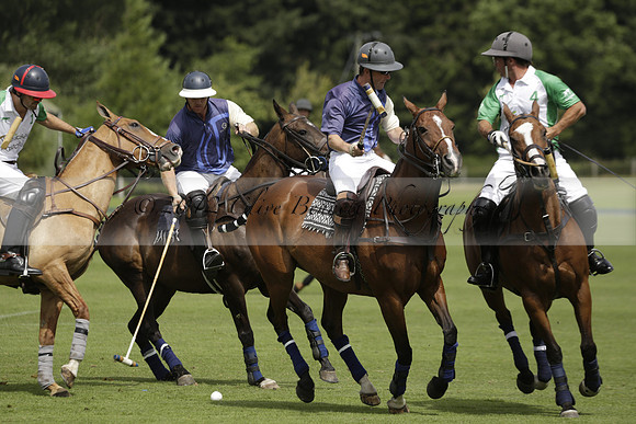 Burningfold (blue) v Wairakei Pastoral (green) in the Ruins Cup Final on Sunday 04 August 2013.