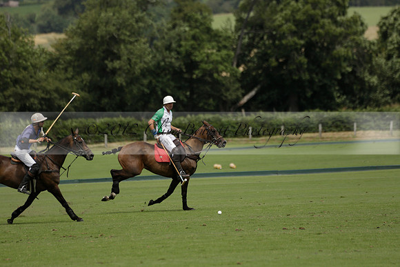 Burningfold (blue) v Wairakei Pastoral (green) in the Ruins Cup Final on Sunday 04 August 2013.