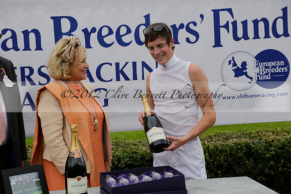 Race 6 Goodwood The British Stallion Studs Turf Club E.B.F. Fillies Stakes. 20130731. Race winner Ribbons owner Elite Racing Club