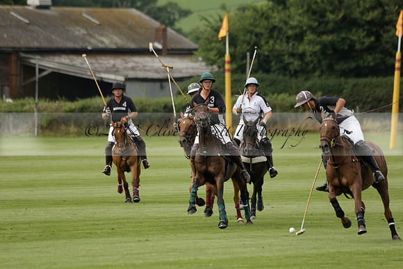 Beau Design v Boscom in an August Rother Cup 4 goal polo match at Cowdray Park Polo Club on Wednesday 07 August 2013
