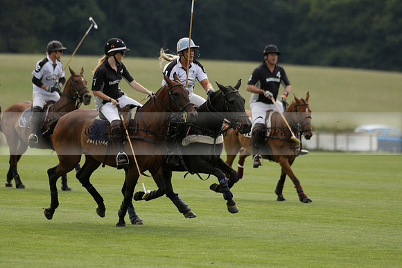 Beau Design v Boscom in an August Rother Cup 4 goal polo match at Cowdray Park Polo Club on Wednesday 07 August 2013