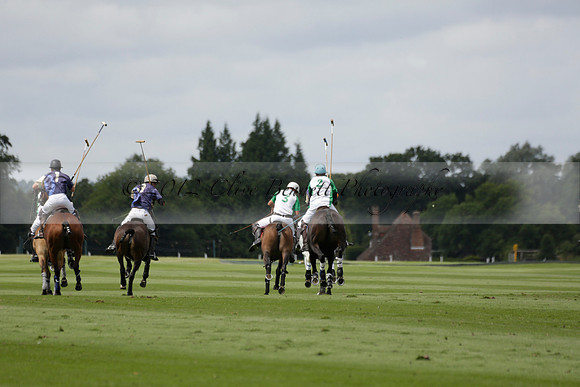 Burningfold (blue) v Wairakei Pastoral (green) in the Ruins Cup Final on Sunday 04 August 2013.