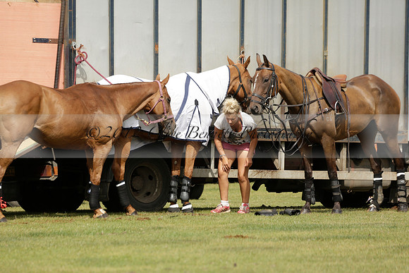 Maiz Dulce (green) v River (blue) in a Uber Polo Midsummer 12 goal polo match on Wednesday 21 August 2013 at Cowdray park Polo Club on Ambersham 2.  www.polopictures.co.uk