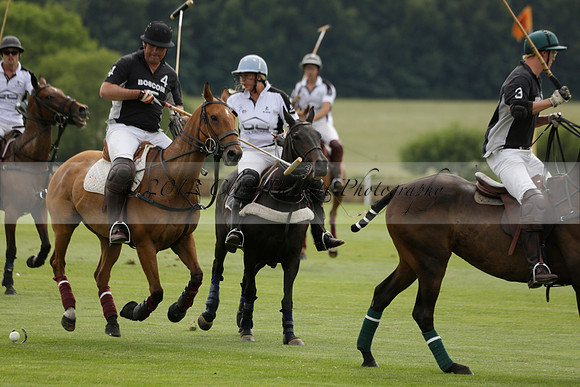 Beau Design v Boscom in an August Rother Cup 4 goal polo match at Cowdray Park Polo Club on Wednesday 07 August 2013