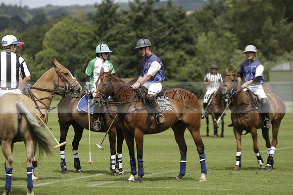 Burningfold (blue) v Wairakei Pastoral (green) in the Ruins Cup Final on Sunday 04 August 2013.