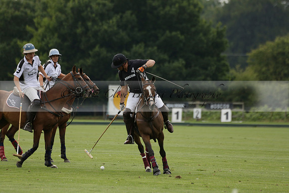 Beau Design v Boscom in an August Rother Cup 4 goal polo match at Cowdray Park Polo Club on Wednesday 07 August 2013