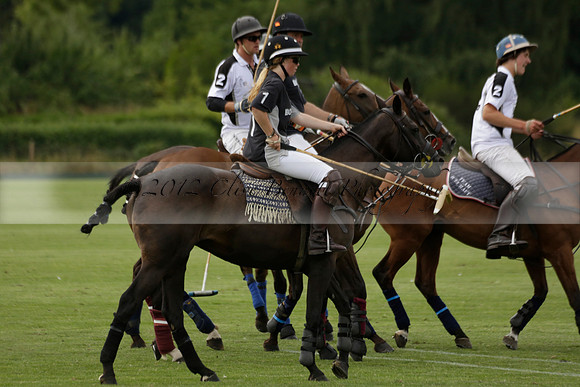 Beau Design v Boscom in an August Rother Cup 4 goal polo match at Cowdray Park Polo Club on Wednesday 07 August 2013