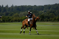 Maiz Dulce (green) v River (blue) in a Uber Polo Midsummer 12 goal polo match on Wednesday 21 August 2013 at Cowdray park Polo Club on Ambersham 2.  www.polopictures.co.uk