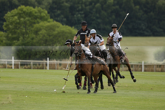Beau Design v Boscom in an August Rother Cup 4 goal polo match at Cowdray Park Polo Club on Wednesday 07 August 2013