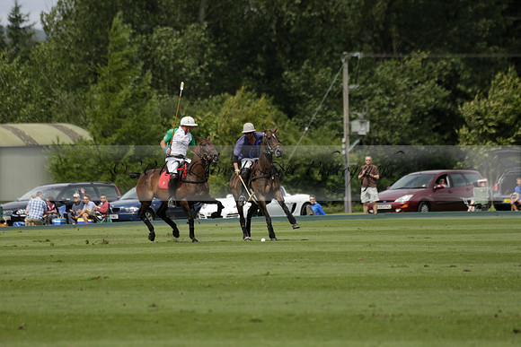 Burningfold (blue) v Wairakei Pastoral (green) in the Ruins Cup Final on Sunday 04 August 2013.