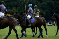 La Tremenda (mauve) v Maiz Dulce (green) in the Brecknock Cup  final polo match. Played at Cowdray Park Polo Club on Sunday 25 August 2013 on Ambersham 1. www.polopictures.co.uk