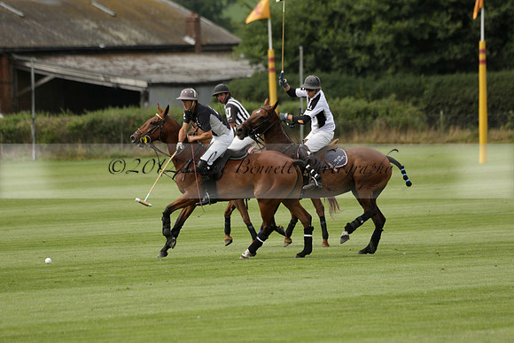 Beau Design v Boscom in an August Rother Cup 4 goal polo match at Cowdray Park Polo Club on Wednesday 07 August 2013