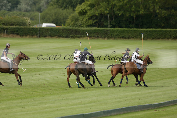 Beau Design v Boscom in an August Rother Cup 4 goal polo match at Cowdray Park Polo Club on Wednesday 07 August 2013