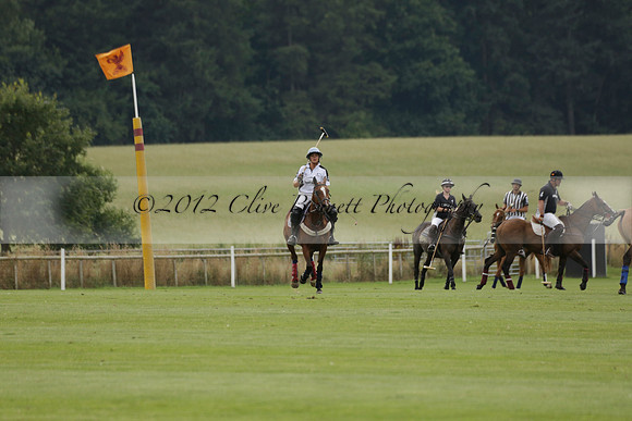 Beau Design v Boscom in an August Rother Cup 4 goal polo match at Cowdray Park Polo Club on Wednesday 07 August 2013