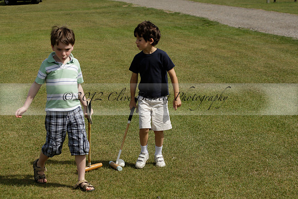 Maiz Dulce (green) v River (blue) in a Uber Polo Midsummer 12 goal polo match on Wednesday 21 August 2013 at Cowdray park Polo Club on Ambersham 2.  www.polopictures.co.uk