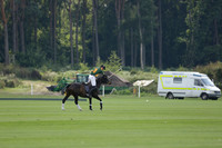 La Tremenda (mauve) v Maiz Dulce (green) in the Brecknock Cup  final polo match. Played at Cowdray Park Polo Club on Sunday 25 August 2013 on Ambersham 1. www.polopictures.co.uk