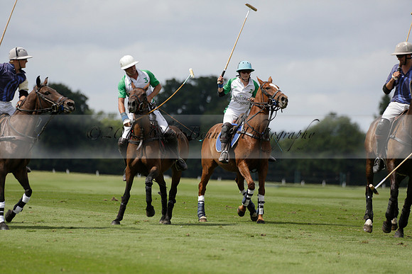 Burningfold (blue) v Wairakei Pastoral (green) in the Ruins Cup Final on Sunday 04 August 2013.