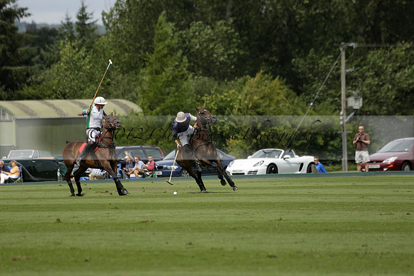 Burningfold (blue) v Wairakei Pastoral (green) in the Ruins Cup Final on Sunday 04 August 2013.