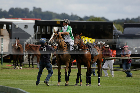 Burningfold (blue) v Wairakei Pastoral (green) in the Ruins Cup Final on Sunday 04 August 2013.