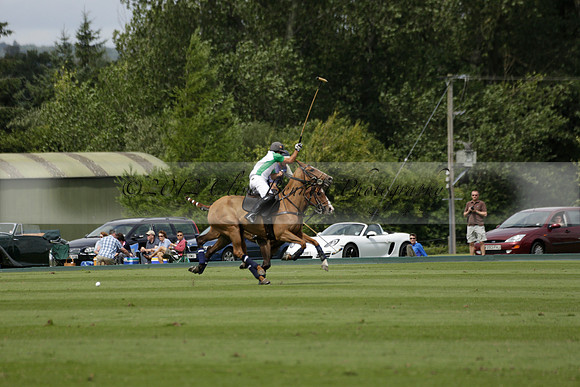 Burningfold (blue) v Wairakei Pastoral (green) in the Ruins Cup Final on Sunday 04 August 2013.