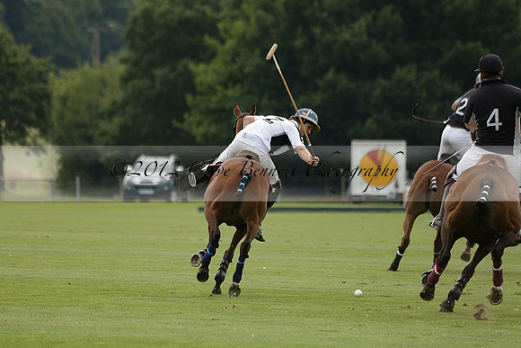 Beau Design v Boscom in an August Rother Cup 4 goal polo match at Cowdray Park Polo Club on Wednesday 07 August 2013