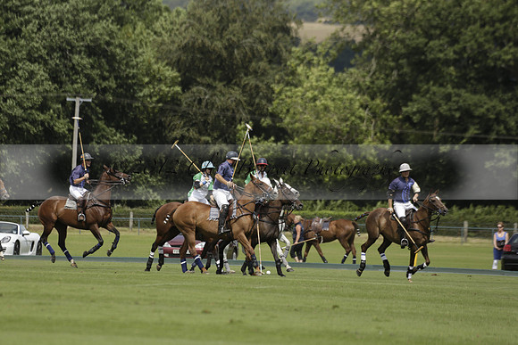Burningfold (blue) v Wairakei Pastoral (green) in the Ruins Cup Final on Sunday 04 August 2013.