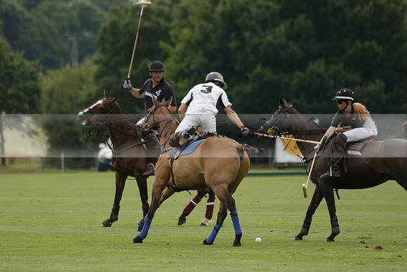 Beau Design v Boscom in an August Rother Cup 4 goal polo match at Cowdray Park Polo Club on Wednesday 07 August 2013