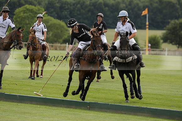 Beau Design v Boscom in an August Rother Cup 4 goal polo match at Cowdray Park Polo Club on Wednesday 07 August 2013