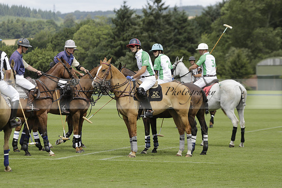 Burningfold (blue) v Wairakei Pastoral (green) in the Ruins Cup Final on Sunday 04 August 2013.