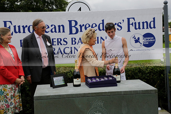 Race 6 Goodwood The British Stallion Studs Turf Club E.B.F. Fillies Stakes. 20130731. Race winner Ribbons owner Elite Racing Club