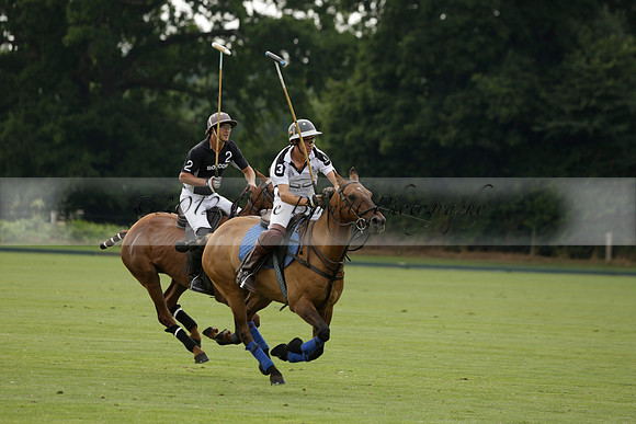 Beau Design v Boscom in an August Rother Cup 4 goal polo match at Cowdray Park Polo Club on Wednesday 07 August 2013