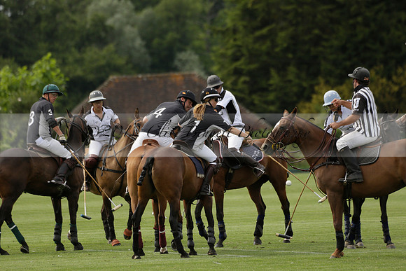 Beau Design v Boscom in an August Rother Cup 4 goal polo match at Cowdray Park Polo Club on Wednesday 07 August 2013