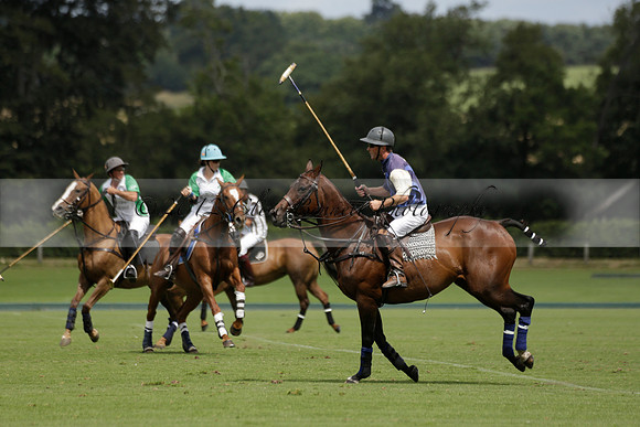 Burningfold (blue) v Wairakei Pastoral (green) in the Ruins Cup Final on Sunday 04 August 2013.