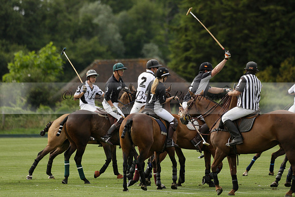 Beau Design v Boscom in an August Rother Cup 4 goal polo match at Cowdray Park Polo Club on Wednesday 07 August 2013