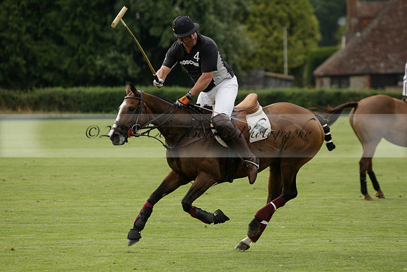 Beau Design v Boscom in an August Rother Cup 4 goal polo match at Cowdray Park Polo Club on Wednesday 07 August 2013