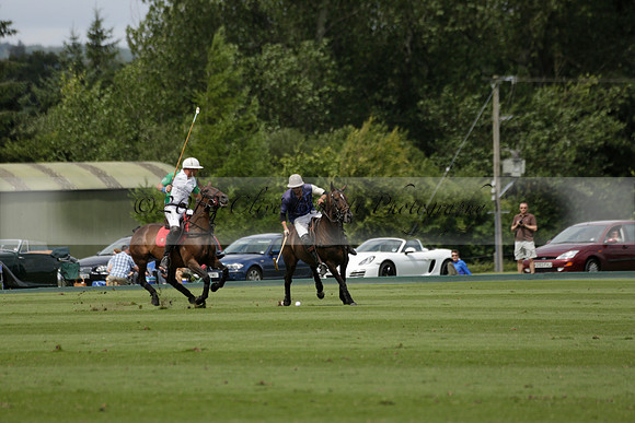 Burningfold (blue) v Wairakei Pastoral (green) in the Ruins Cup Final on Sunday 04 August 2013.