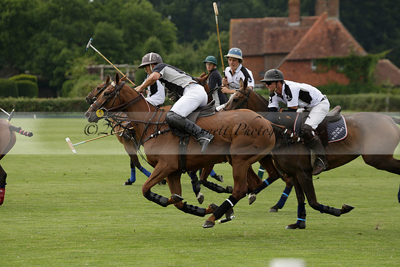 Beau Design v Boscom in an August Rother Cup 4 goal polo match at Cowdray Park Polo Club on Wednesday 07 August 2013