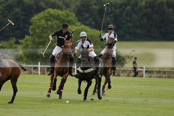 Beau Design v Boscom in an August Rother Cup 4 goal polo match at Cowdray Park Polo Club on Wednesday 07 August 2013