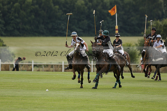 Beau Design v Boscom in an August Rother Cup 4 goal polo match at Cowdray Park Polo Club on Wednesday 07 August 2013