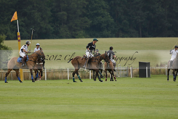 Beau Design v Boscom in an August Rother Cup 4 goal polo match at Cowdray Park Polo Club on Wednesday 07 August 2013